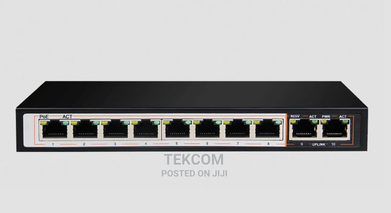D-Link DGS-F1010P-E 8GE Poe+ 2GE Uplink 250m Poe Switch