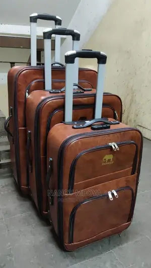 3 in 1 Travel Suit Case Pioneer Leather 2 Wheels