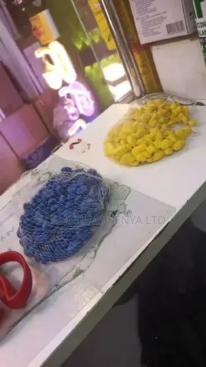 Blue and Yellow Aquarium Pebbles