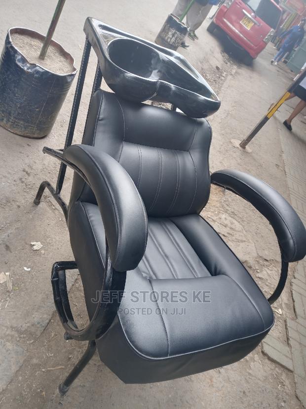 Plain Black Shampoo Sink - main view