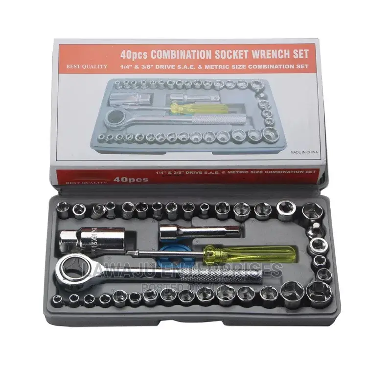 40pcs Combination Tool Kit Wrench Set