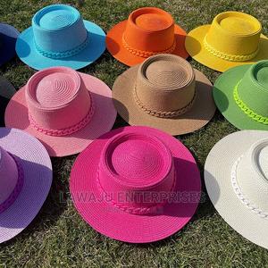 Macaron Candy Colour Straw Sun Hat - thumbnail 2