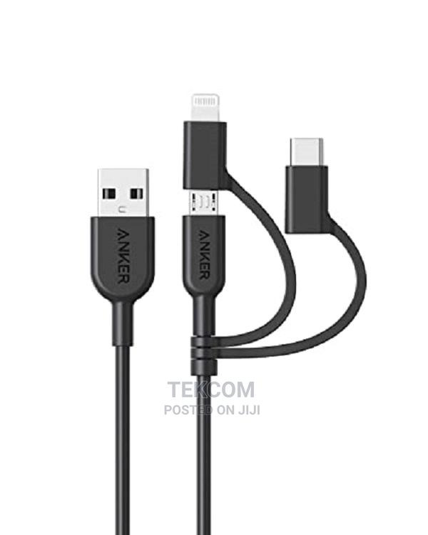 Anker Powerline II 3-In-1 Cable - Black - main view