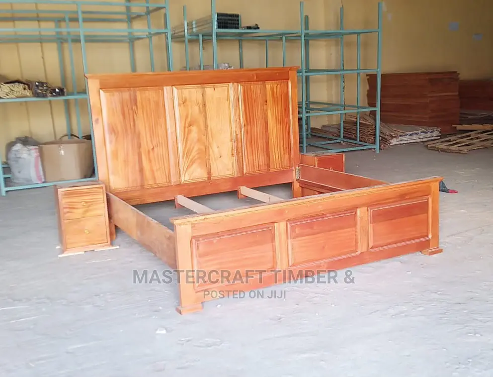 7x7 Mahogany Bed With Side Drawers in Kenya in Ruiru Furniture
