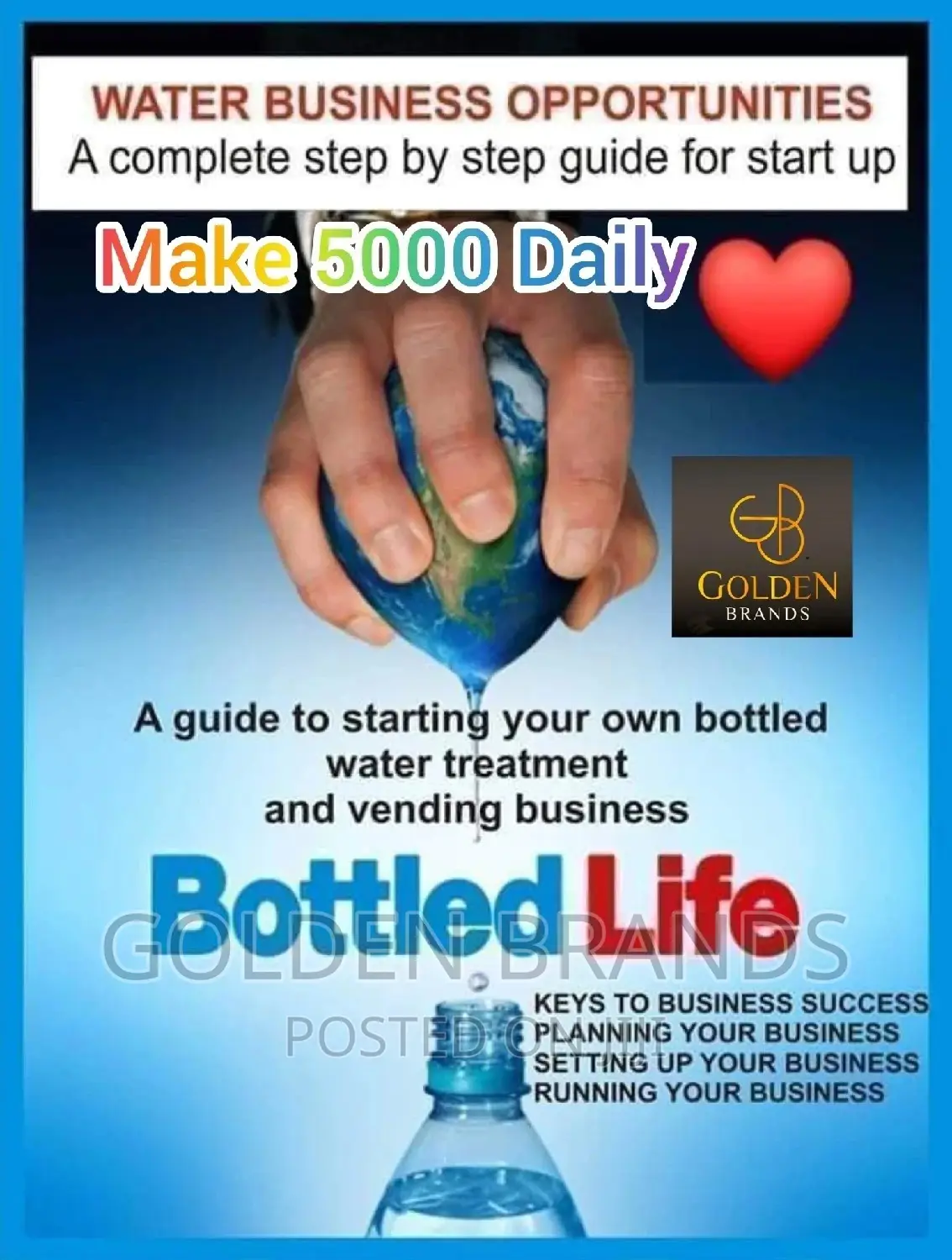 Bottled Water Business Success Step by Step Guide Book