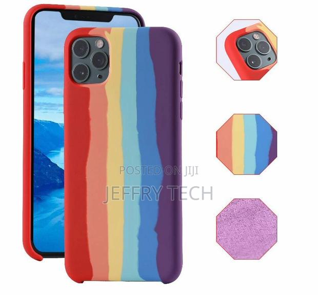 iPhone 13 Pro Pride Rainbow Multicoloured Liquid Sili - thumbnail 3
