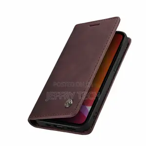 For iPhone 13 Pro Max Wallet Case in Handmade Leather
