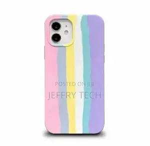 For iPhone 12 / 12 Pro - Rainbow Brighton Rock Liquid Silico