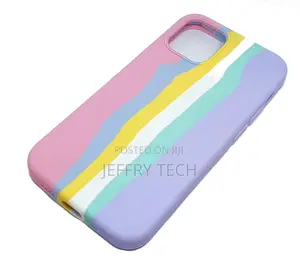 For iPhone 12 / 12 Pro - Rainbow Brighton Rock Liquid Silico