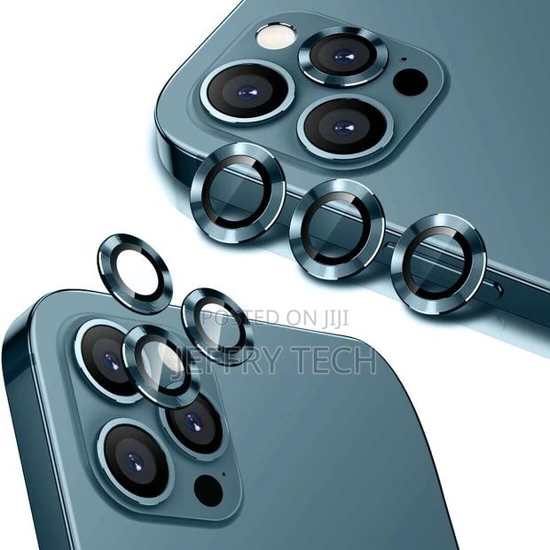 For iPhone 12 Pro - Set of 3 Glass Camera Lens Protectors Bl