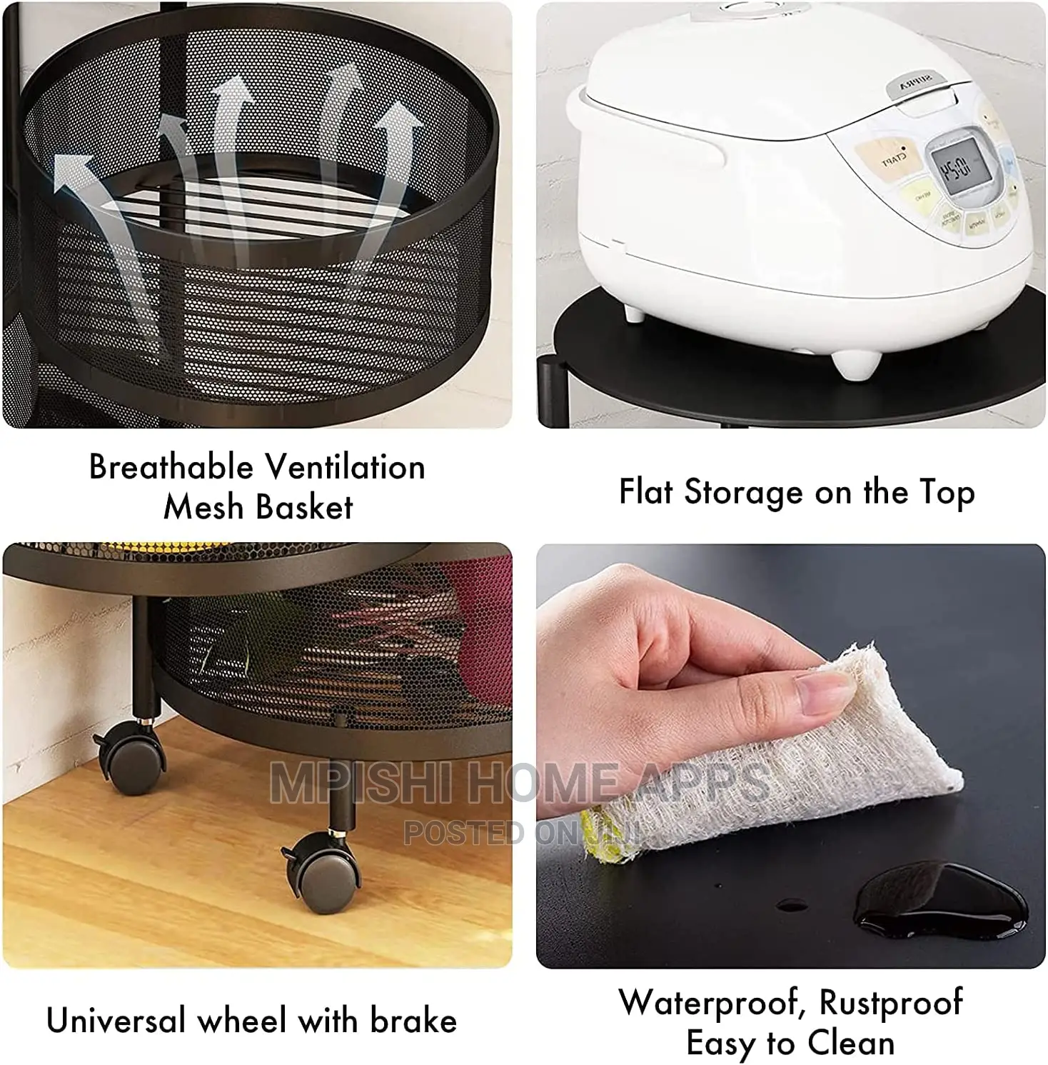 5 Layer Round Rotating Storage Rack
