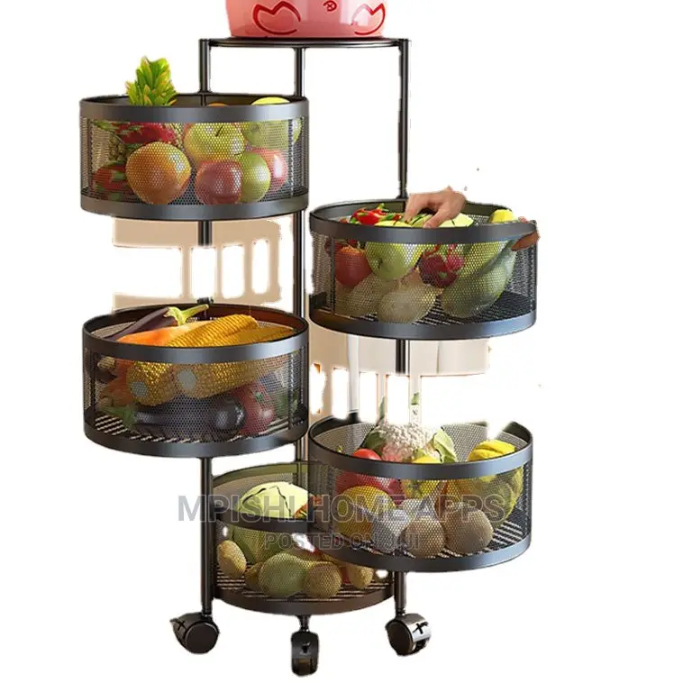 5 Layer Round Rotating Storage Rack