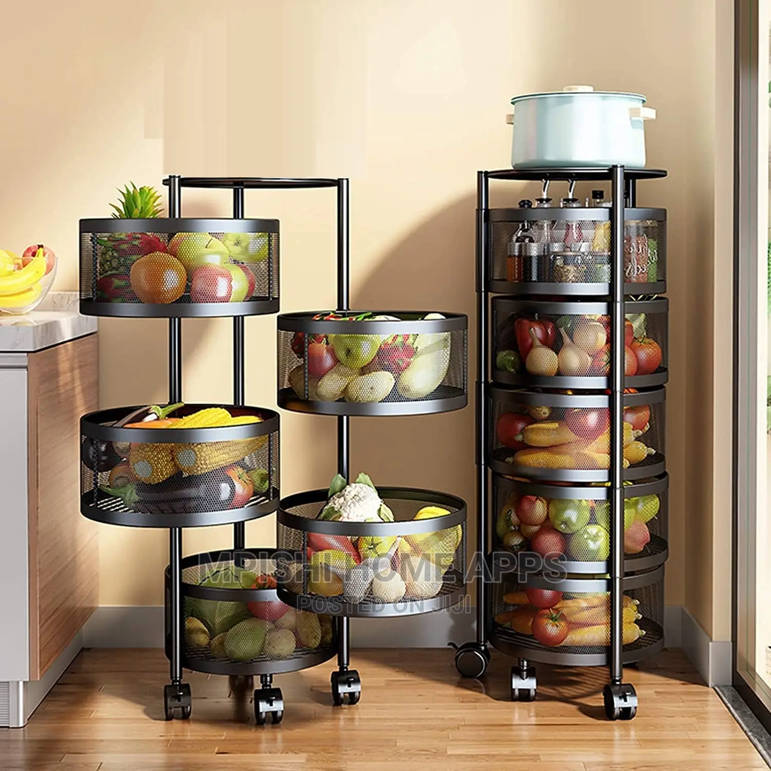 5 Layer Round Rotating Storage Rack