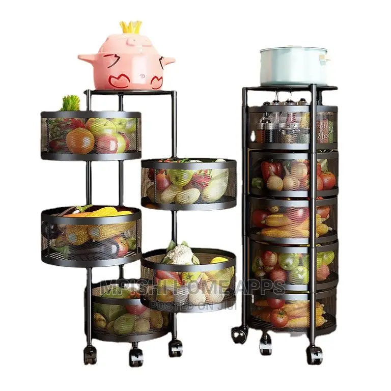 5 Layer Round Rotating Storage Rack