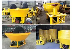 Double Roll Gold Grinding Machine Wet Pan Mill