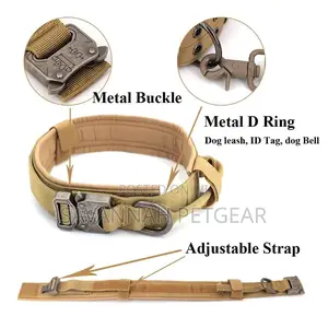 Military Tactical Dog Collar, Heavy Duty Handling Training