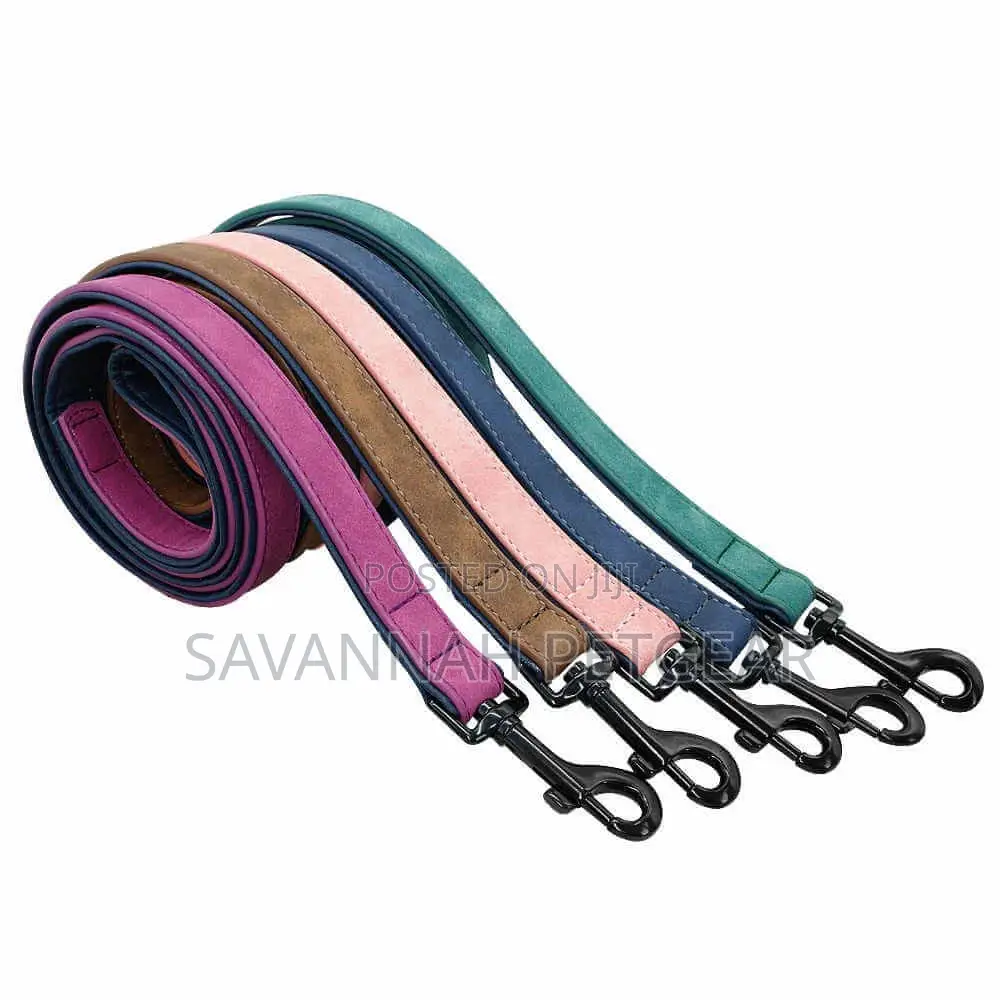 Vip Pu Leather Personalized Dog Id Tag Collar and Leash Set