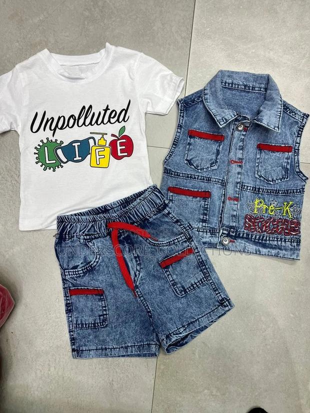 *G49 Classy Kids Denim Three Piece* - thumbnail 3