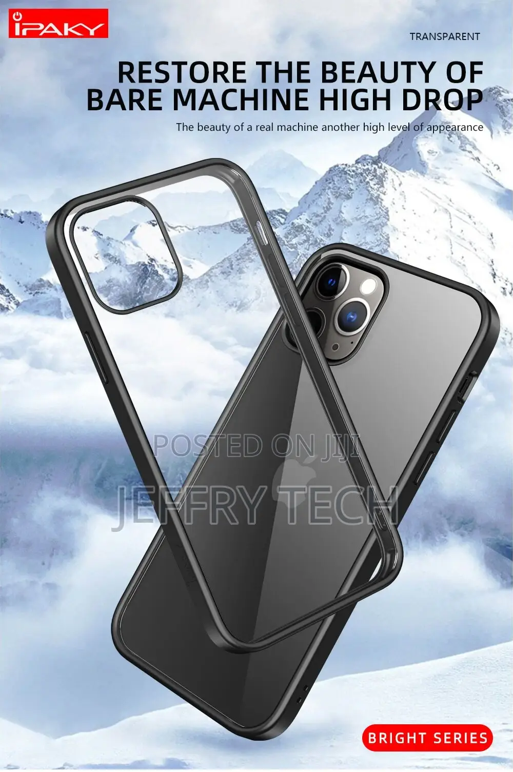 For iPhone 12 Case IPAKY 11 12 Pro Simple Transparent Impact