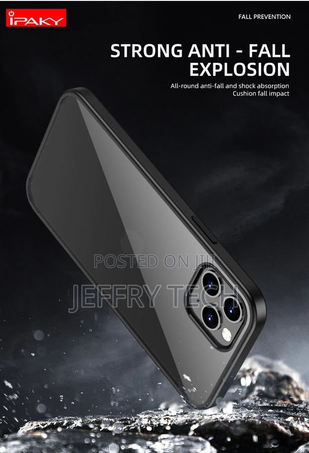 For iPhone 12 Case IPAKY 11 12 Pro Simple Transparent Impact - thumbnail 3