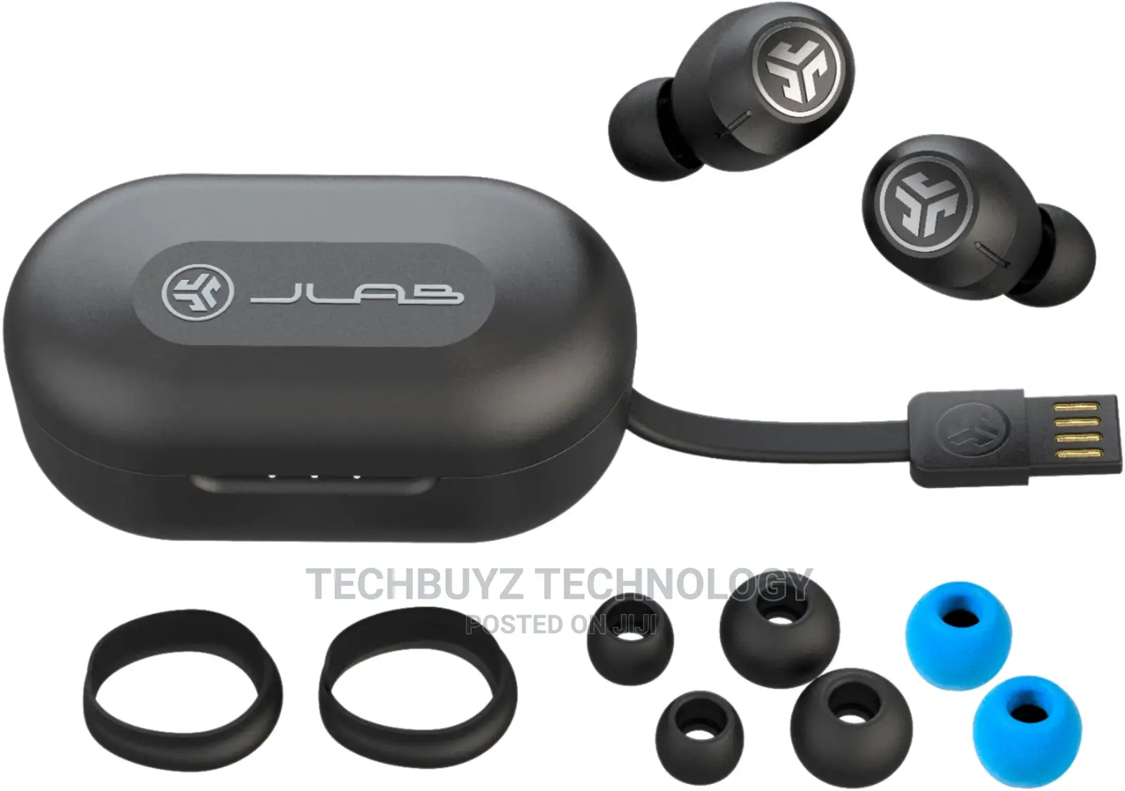 Lab Jbuds Air True Wireless Earbud Headphones BLACK :