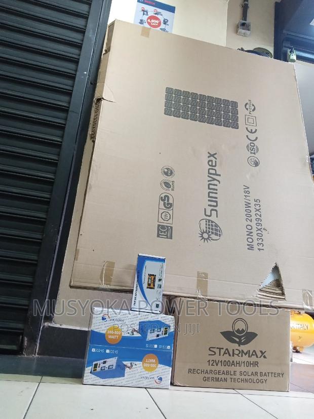 200watts Solar Panel.Battary 100ah.Controller 30ah.Inverter - thumbnail 2