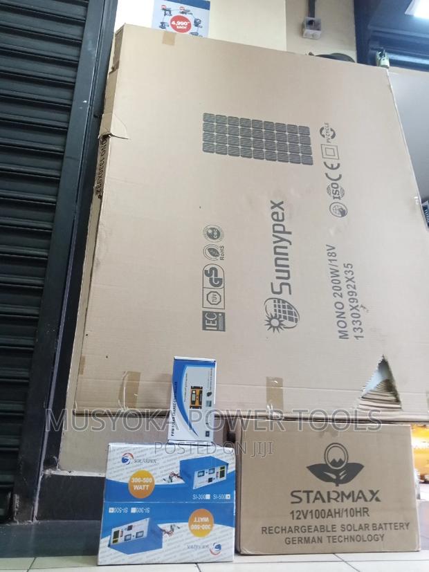 200watts Solar Panel.Battary 100ah.Controller 30ah.Inverter - thumbnail 4