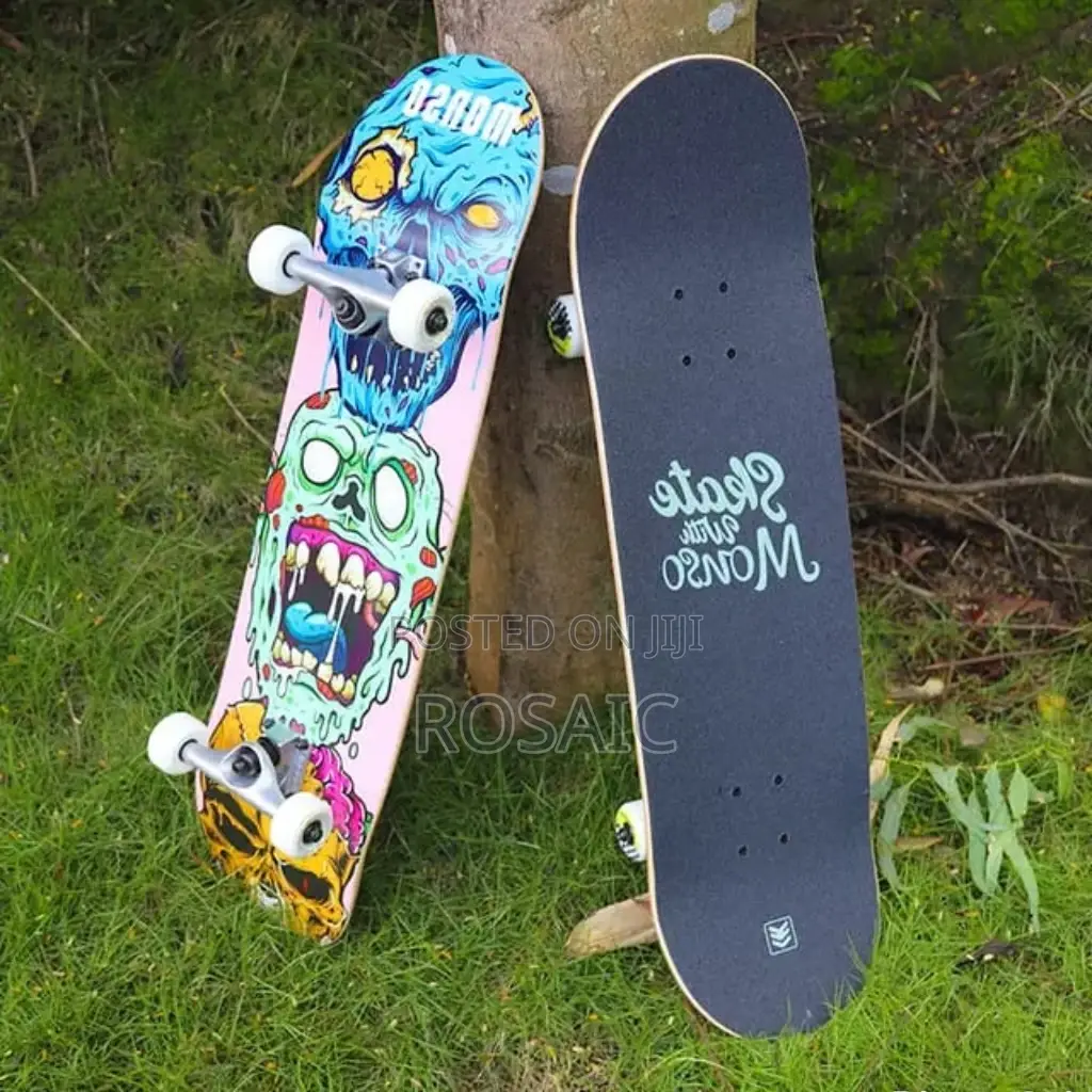 Skateboard With Rubber Wheels