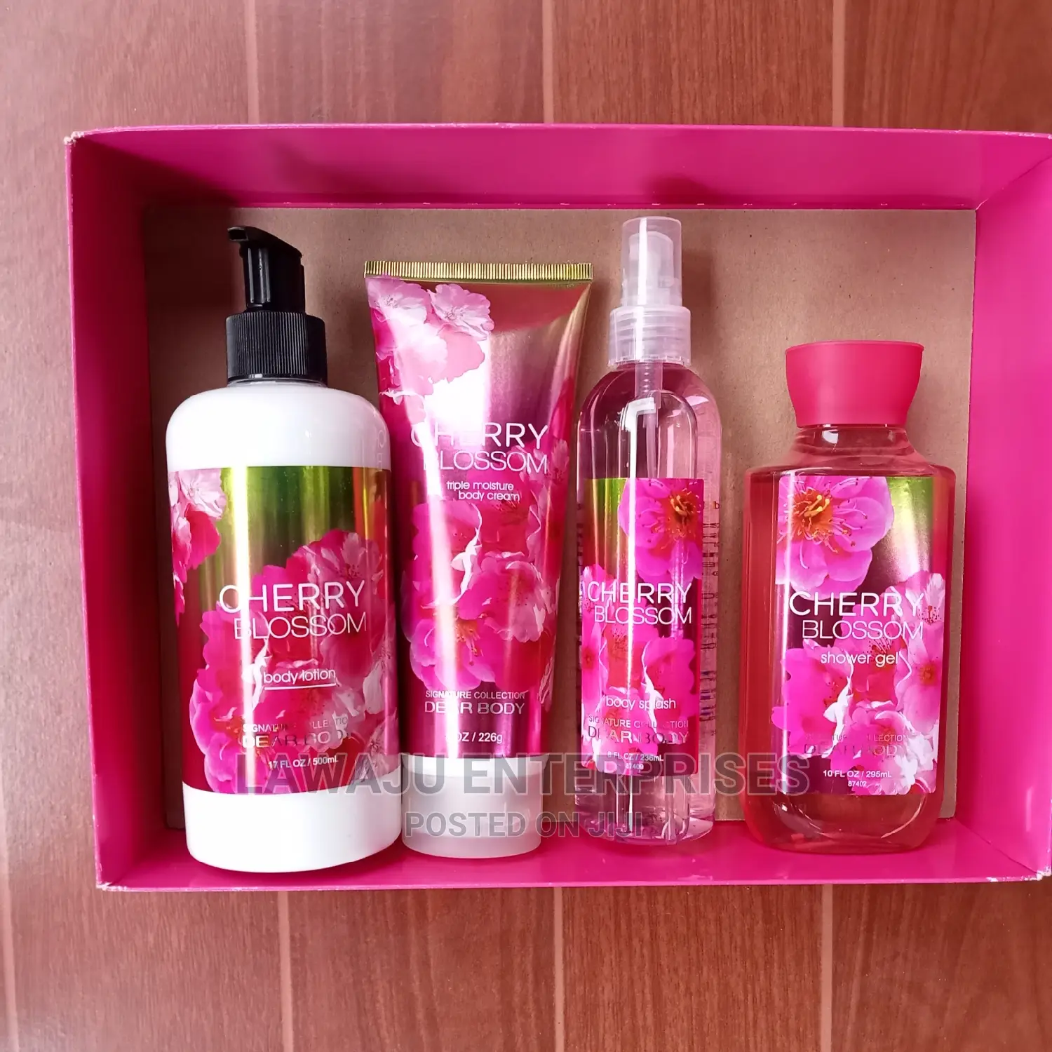 Cherry Blossom Body Lotion, Cream, Spray Shower Gel Set