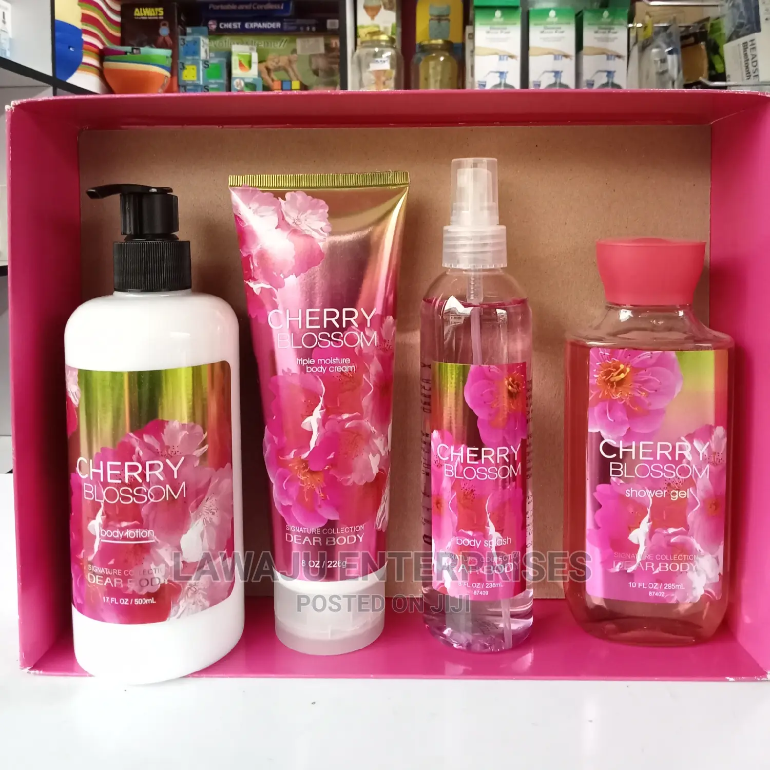 Cherry Blossom Body Lotion, Cream, Spray Shower Gel Set