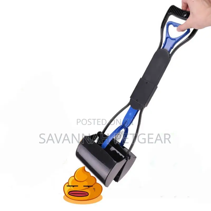 Spring Jaw Dog Poop Scooper, Blue
