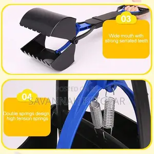 Spring Jaw Dog Poop Scooper, Blue