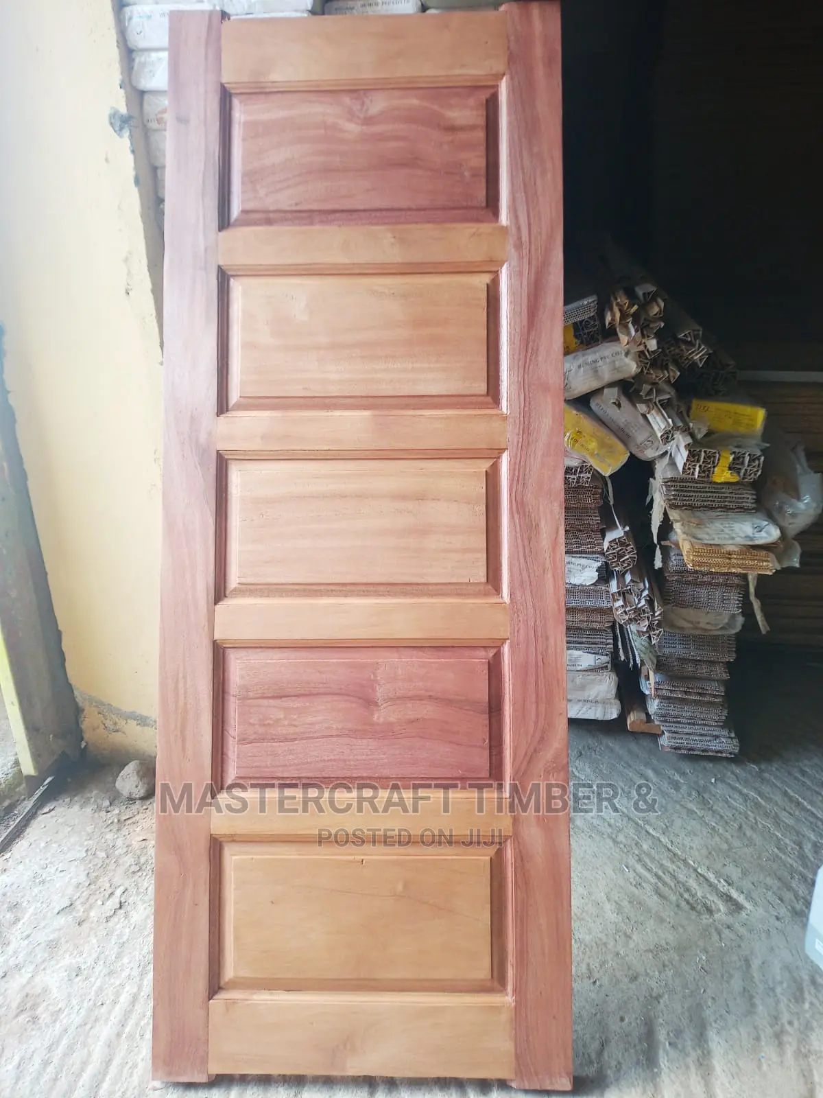5 Panel Kiln Seasoned Mahogany Front Door in Kenya in Ruiru Doors