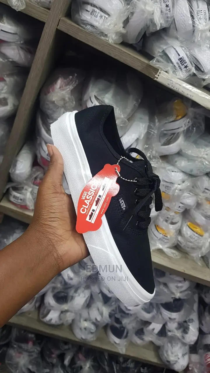Black White Double Sole Vans