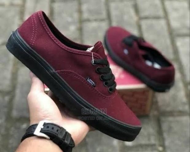 Maroon Black Van's - main view