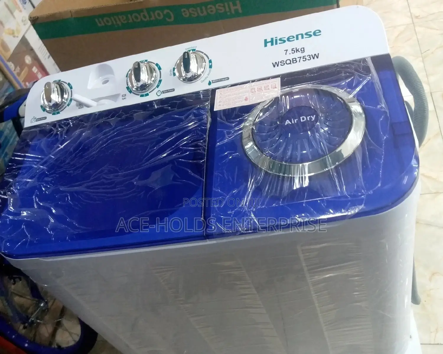 Hisense 7.5KG Twin Tub Washing Machine Top Load