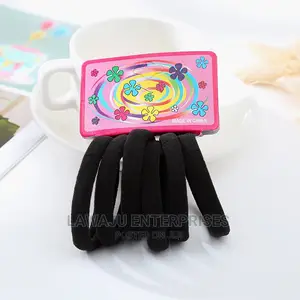 Black Hair Ribbons - 6pcs