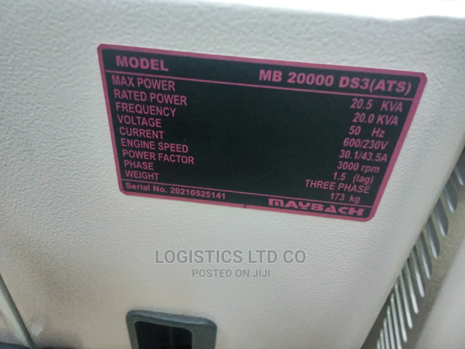 20kva Water Cool Diesel Generator