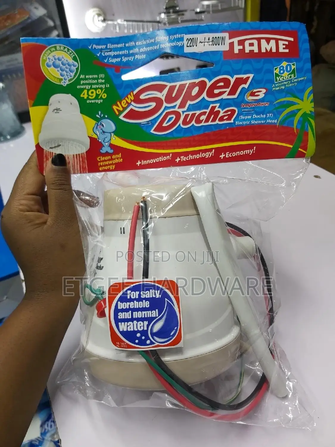 Salty Water Instant Shower