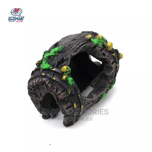 Barrel Cave Acquarium Decoration - thumbnail 3