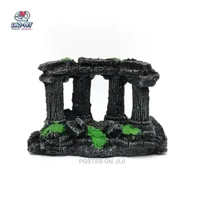 Acquarium Damaged Roman Pillar Resin Decor