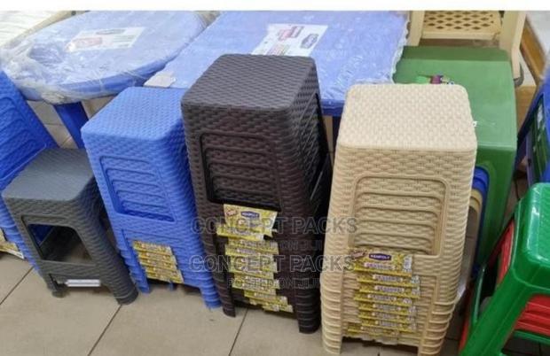 Bamboo Plastic Stool. - main view