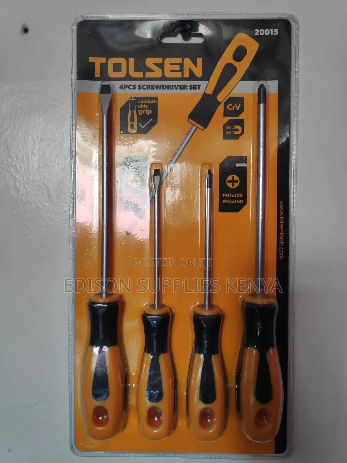 Screwdriver Set With Magnetic Tips 4pcs Tolsen Heavy Duty