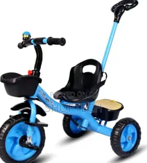 Kids Steer Tricycle With Push Handle