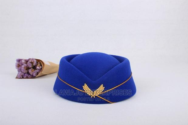 Ladies Stewardess Hat - Royal Blue - thumbnail 3