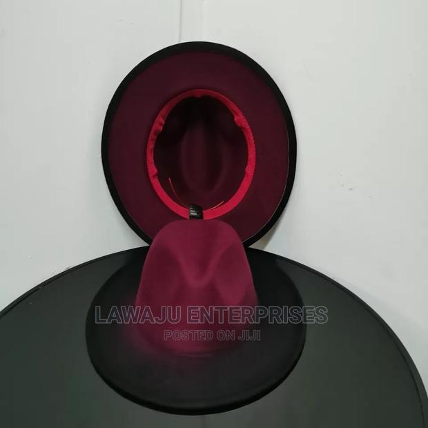 Maroon Fedora Two Toned Hat - main view