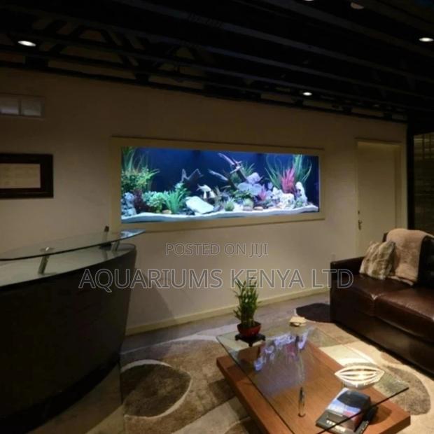 Reception Wall Aquariums, Interior Designed Aquariums - main view