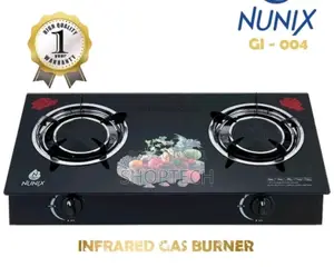 Nunix 2 Burner Infrared Gas Cooker.