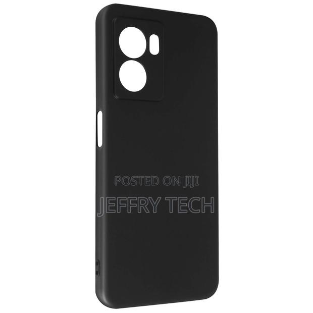Oppo A77 Resistant Silicone Gel Flexible Case Black - main view