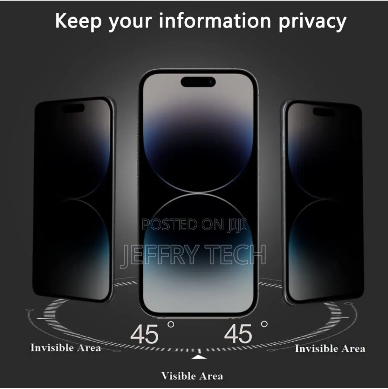 Privacy Tempered Glass Screen Protector for iPhone 14 Plus 1